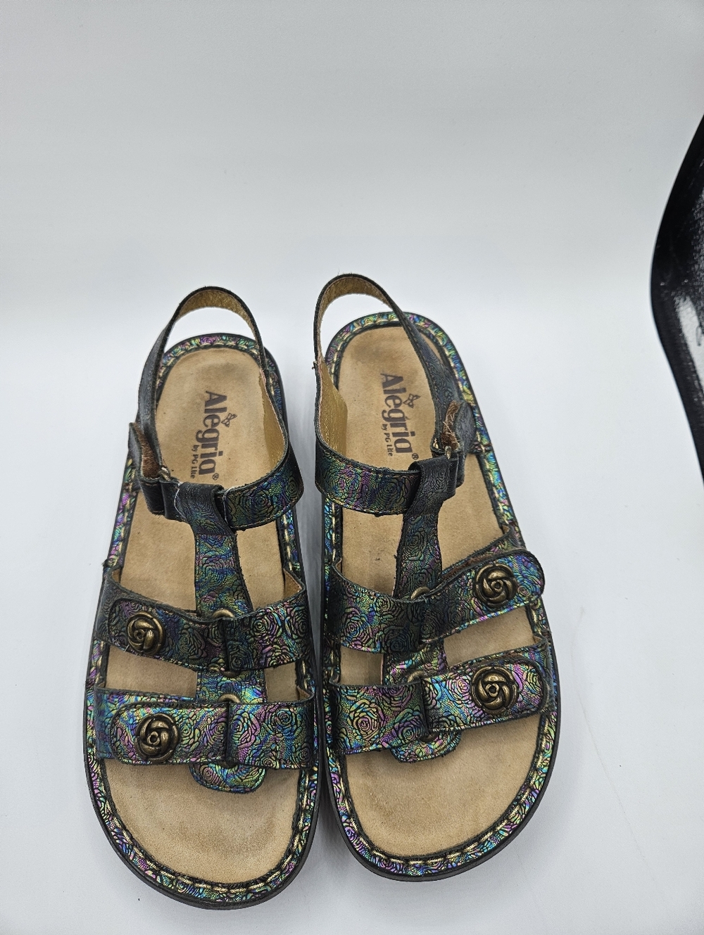 Alegria Kleo Abalone Rose Leather Sandals Shoes Sz 38 US 8-8.5 KLE679 Iridescent - Picture 3 of 8